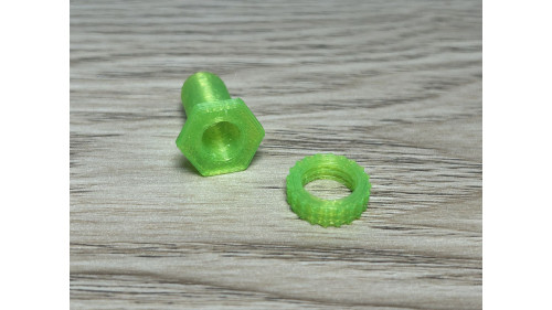 3D print Connect tube Screw and nut for 10mm hole